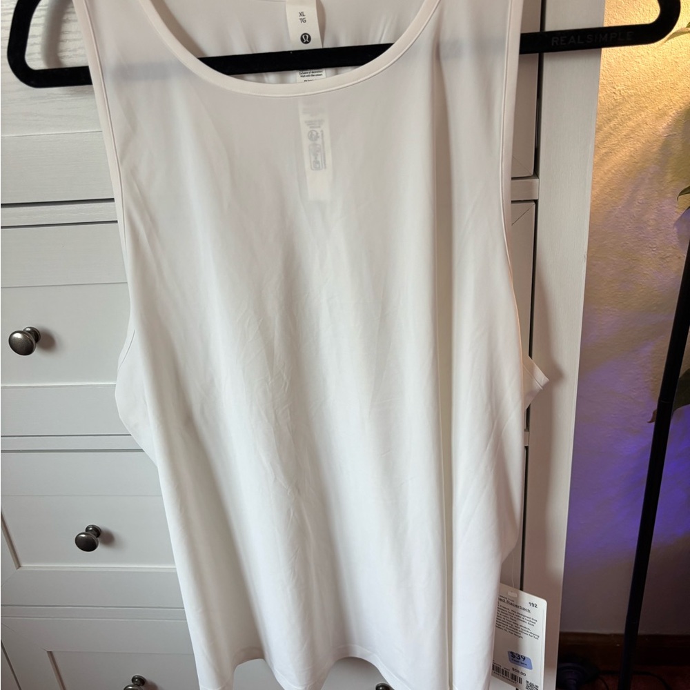Lululemon Ruched White Racerback Tank Size XL - Picture 4 of 5
